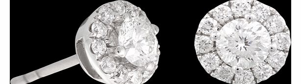 18ct Gold 0.70ct Blossom Cut Diamond Earrings