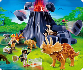 Playmobil Triceratops Volcanic Island