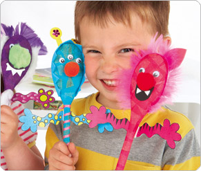 Wooden Spoon Monster Puppets