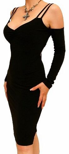 Black Cut Out Sleeve Dress Size 8