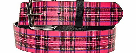 Blue Banana Tartan Belt (Pink/Black)