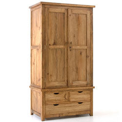 Blue Bone - Amish Pine Wardrobe with 3 Drawers