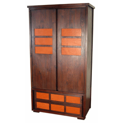 Blue Bone - Boston Leather 2 Drawer Wardrobe