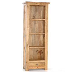 Blue Bone - Breton Pine Narrow Bookcase with 1