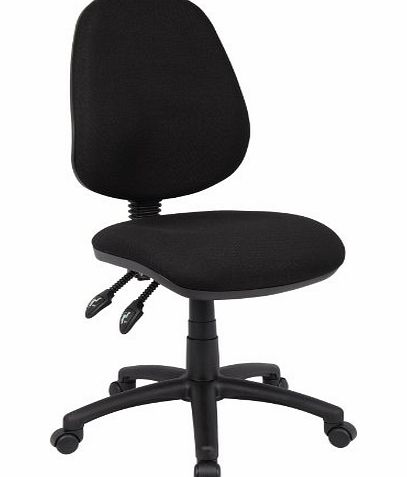 Blue Box Fabric Operator seating - 2 Lever Operator Chair without Arms - Black (V100-00-K) H995xW1125xD490