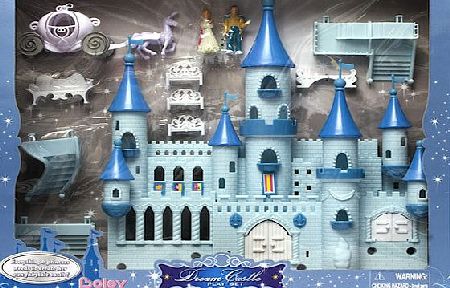 Blue Castle With Steeples And Accessories