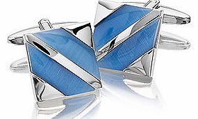 Blue Cats Eye Cufflinks - 015337