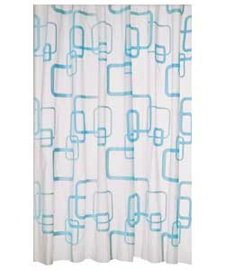Blue Cube PEVA Shower Curtain