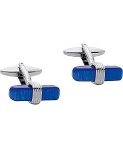 Blue Glass Cuff Link