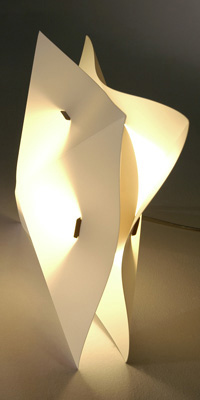 Blue Marmalade Lighting White And Grey Hollow Contemporary Table Lamp Made From Recyclable Materials