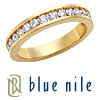 Blue Nile 18k Gold Channel-Set Diamond Ring