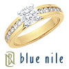 Blue Nile 18k Gold Engagement Ring Setting with