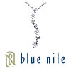 Blue Nile 18k White Gold Curved Journey Diamond Pendant (1