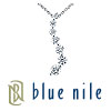 Blue Nile 18k White Gold Curved Journey Diamond Pendant