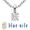 Blue Nile 18k White Gold Four-Claw Diamond Pendant 1/4