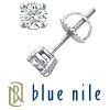 Blue Nile 18k White Gold Four-Claw Diamond Stud Earrings