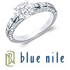 Blue Nile Bar-Set Baguette and Pave Diamond Setting in