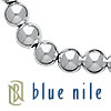 Blue Nile Bead Necklace in Sterling Silver (8mm)