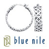Blue Nile Celtic Hearts Hoop Earrings in Sterling Silver