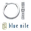 Channel-Set Hoop Diamond Earrings in 18k White