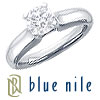 Blue Nile Contour Engagement Ring Setting in 18k White Gold
