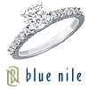 Blue Nile Engagement Ring: Platinum Setting with Diamonds