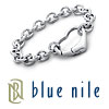 Blue Nile Heart Clasp Bracelet on Rolo Chain in Sterling