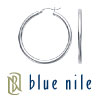 Blue Nile Hoop Earrings in Sterling Silver (1 1/2`)