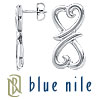 Blue Nile Intertwined Hearts Earrings in Sterling Silver