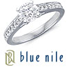 Pave Diamond Cathedral Ring in Platinum