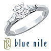Platinum Engagement Ring Setting with Tapered