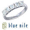 Blue Nile Platinum Five-Stone Diamond Ring