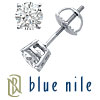 Blue Nile Platinum Four-Claw Diamond Stud Earrings (1 ct.
