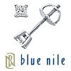 Blue Nile Platinum Princess-Cut Diamond Stud Earrings (1/4