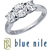 Blue Nile Platinum Three-Stone Setting for Round Diamonds