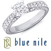 Blue Nile Tapered Cathedral Engagement Ring Setting in