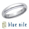 Blue Nile Wedding Band: 18k White Gold 4mm Domed Comfort-Fit