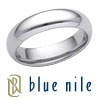 Blue Nile Wedding Band: 18k White Gold 5mm Domed Comfort-Fit