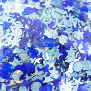 Blue Sparkle Birthday Confetti