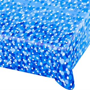 Blue Sparkle Plastic Table Cover