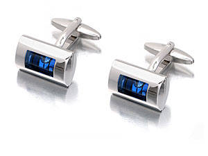 Blue Spirit Level Swivel Cufflinks - 015397