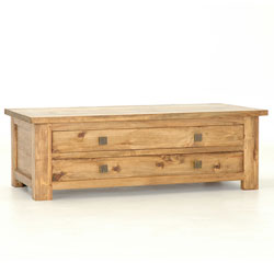Blue Star - Breton Pine Coffee Table with 2
