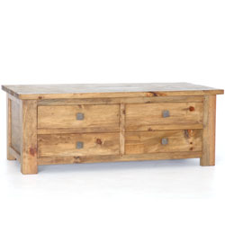 Blue Star - Breton Pine Coffee Table with 4
