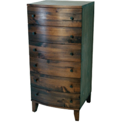 Blue Star - Seville Walnut 6 Drawer Chest