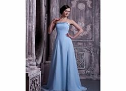 Blue Strapless Elegant Terse Bridesmaids