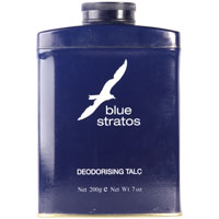 Blue Stratos 200g Deodorising Talcum Powder