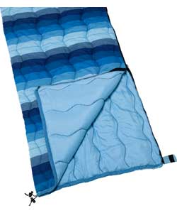 Blue Stripe 300gsm Hollow Fibre Sleeping Bag -