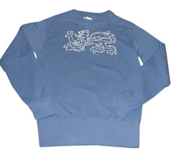 Blue System Bleached embroidered logo sweat