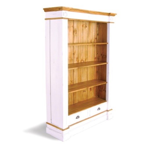 French Painted Large Bookcase - cream
