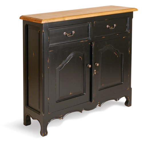 French Painted Narrow 2 Door 2 Drawer Sideboard